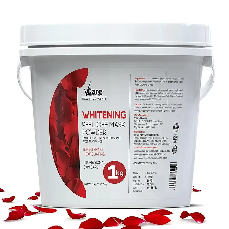 Salon Glow at Home – VCare Rose Whitening Peel Mask – 1kg